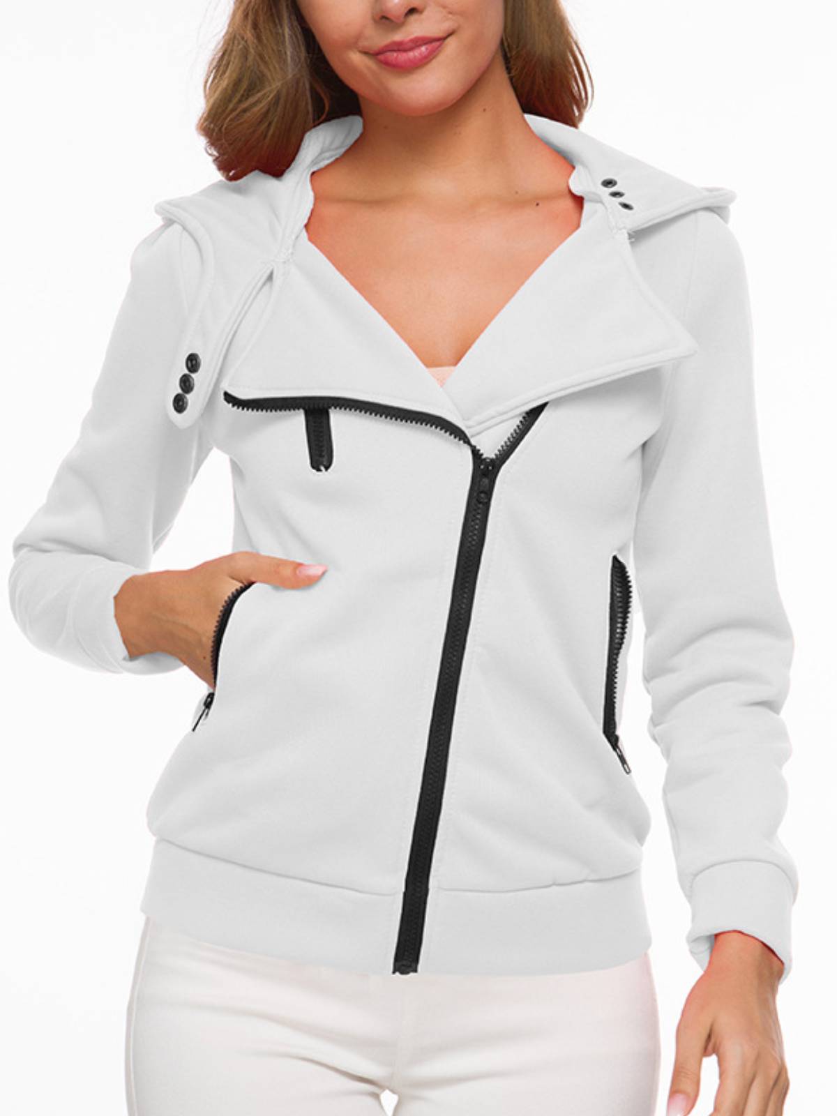 Pockets Casual Long Sleeve Outerwear