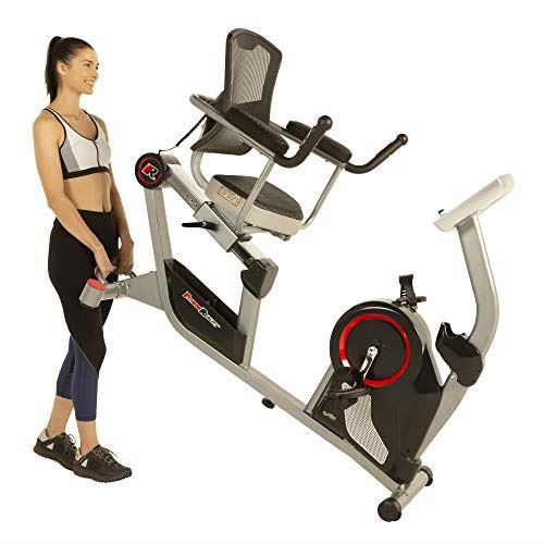 Fitness Reality X-Class 450SL Bluetooth Smart Technology Magnetic Recumbent Exercise Bike- Black, Gray