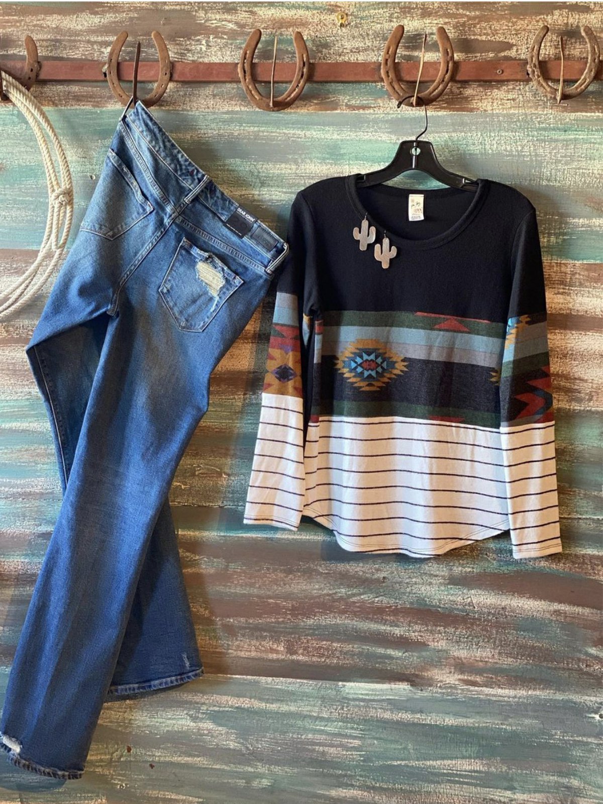 Vintage Floral-Print Shift Geometric Shirts & Tops