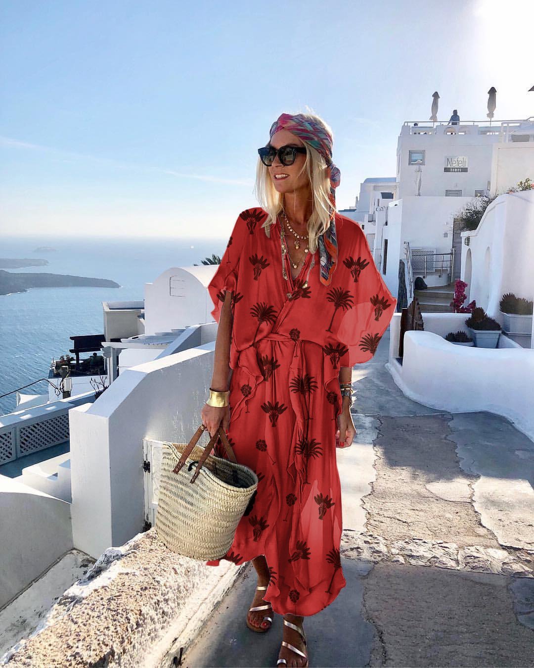 Short Sleeve Boho Dresses