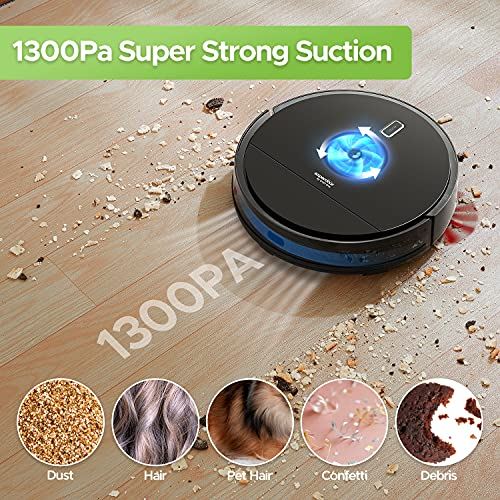 Robotic Vacuum Cleaner with Gyro Lidar Navigation, and 1300Pa Strong Suction