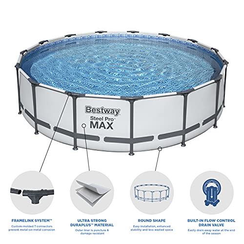 56597E Pro MAX Above Ground Steel Frame  Pool Set /  14�� x 33���