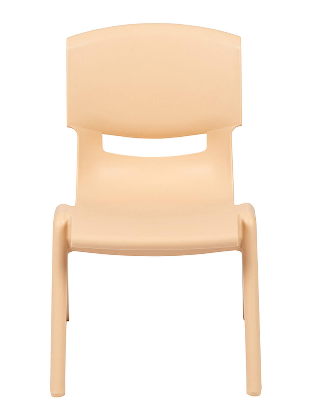 Offex 10.5x22H Natural Plastic Stackable School Chair - 2 Pack - 10.5x22