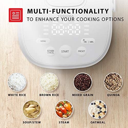 Programmable Multi-functional Rice Cooker, Slow Cooker, Steamer & Warmer