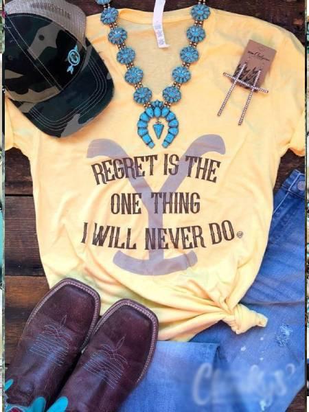 Yellow Casual Shift Letter Cotton Shirts & Tops