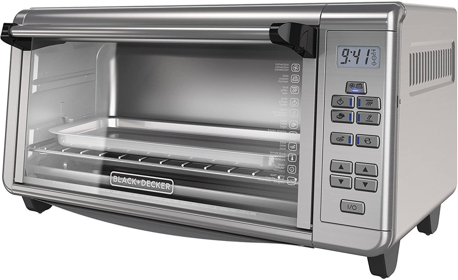 Black+Decker TO3290XSBD Toaster Oven, 8-Slice, Stainless Steel
