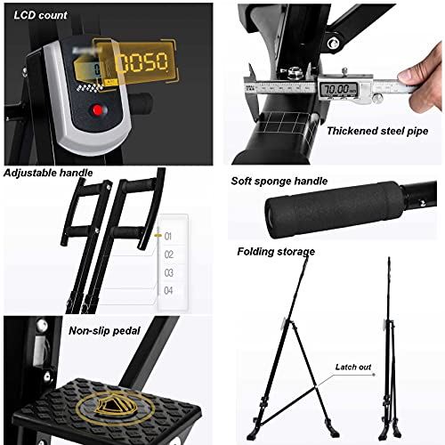 SuoANI Vertical Climber Folding Climbing Machine Home Gym Exercise Stepper- Black