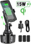 15W Qi Fast Wireless Cup Holder Air Vent Phone Mount