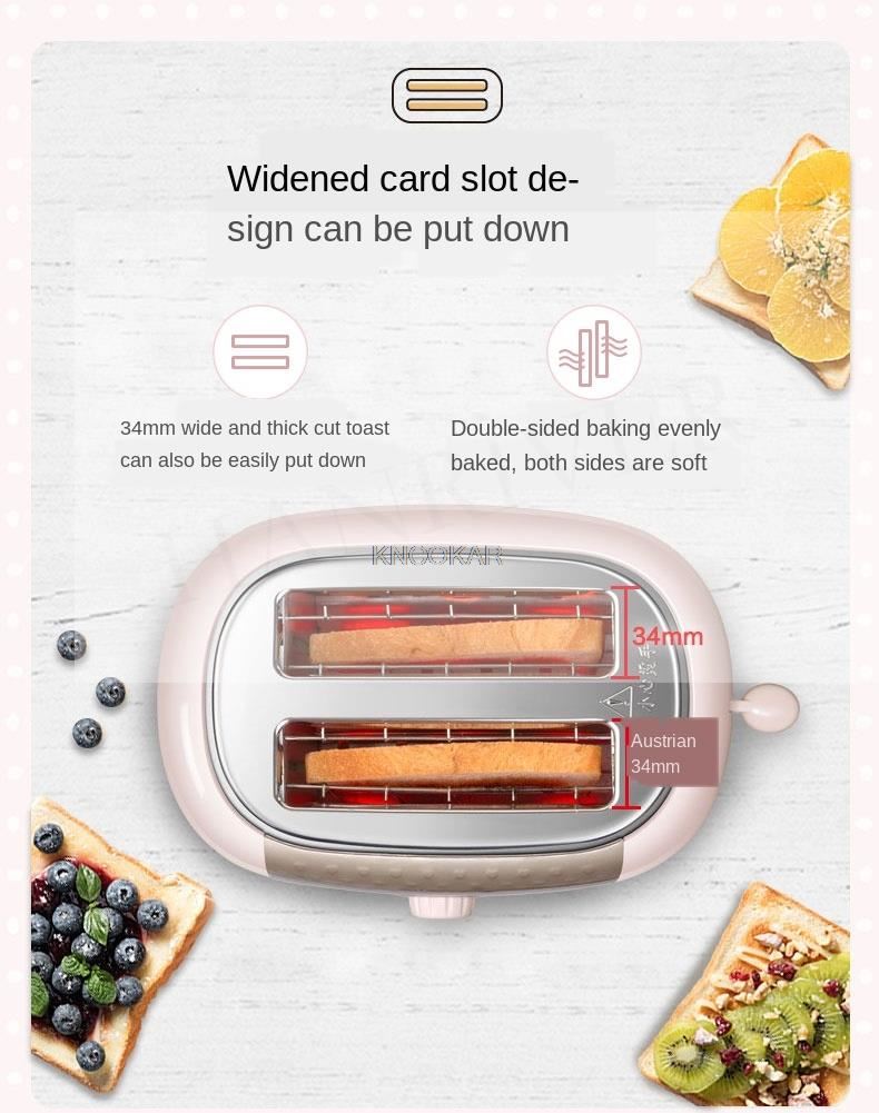 Electric Toaster Household Automatic Bread Baking Maker Breakfast Machine