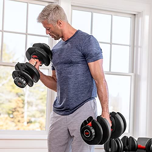 Bowflex Adjustable Dumbbell SelectTech 552 (Version 2) (Red & Black)