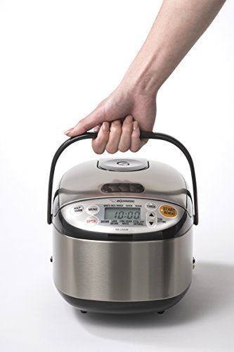 Rice Cooker & Warmer, 3-Cups (uncooked), Stainless Black