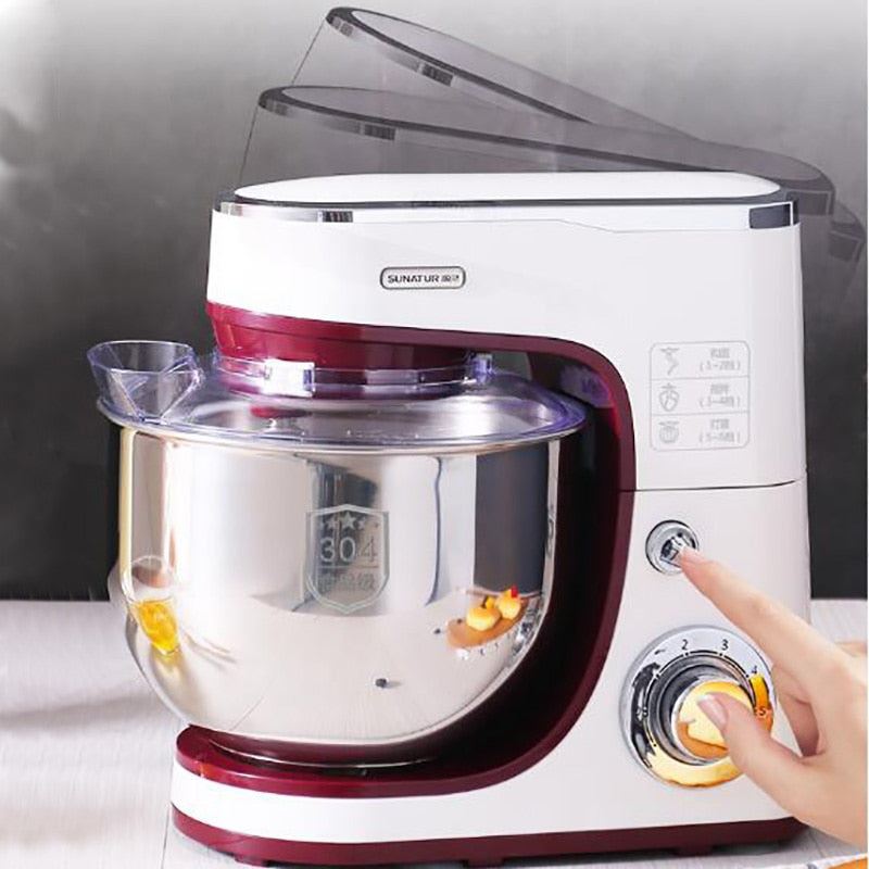 Electric Vertical Food Mixer Stainless Steel Food Mixer 5.5L Cream Dough Cake Bread Whisk Chef Machine