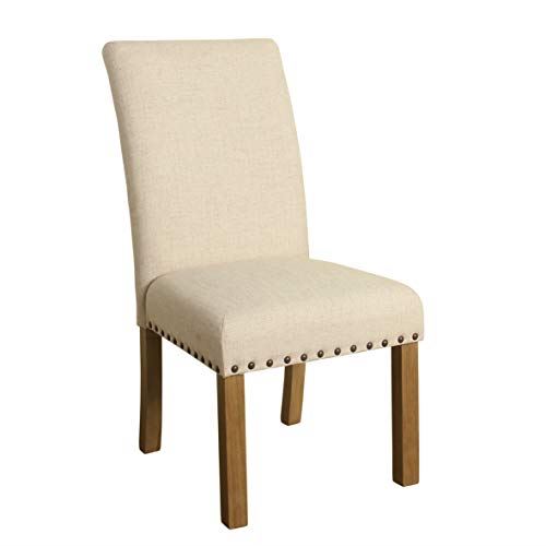 Classic Upholstered Parsons Dining Chairs | Set of 2 Accent Dining Chairs