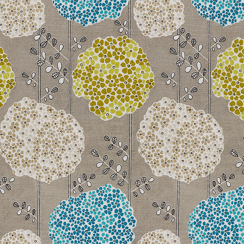EMMETT Flowers Print Fabric Swatch Polyester Cotton, Refundable For Order Amount Over $399