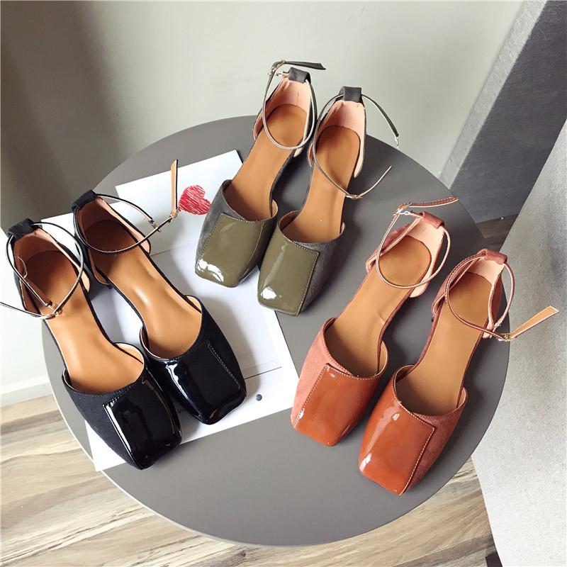 Date Spring/Fall Suede Panel Chunky Heel Heel