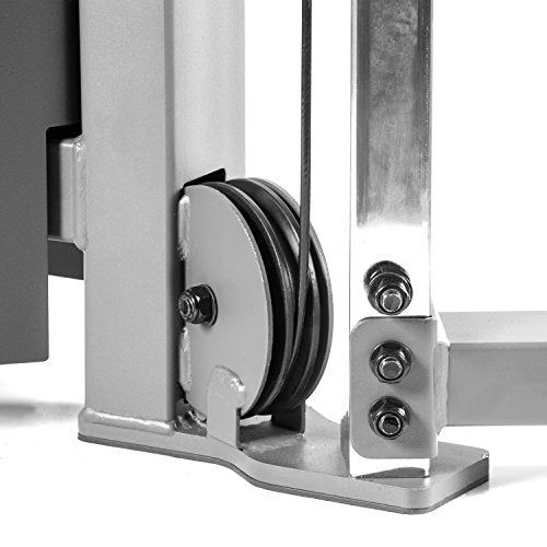 XMARK Functional Trainer Cable Machine with Dual 200 lb Weight Stacks, 19 Adjustments- Silver