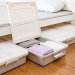 3 Pack Under Bed Storage Bin W/ Wheels & Lid Open on Both Sides/37 x 19 x 7.3 in