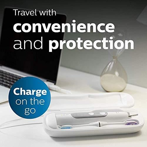 Rechargeable Electric Toothbrush with Charging Travel Case and Extra Brush Head