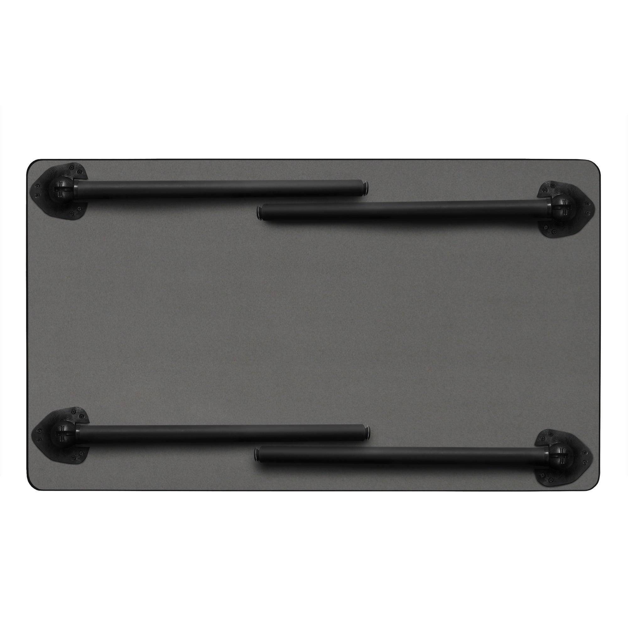 Regency 48x22 x 24x22 Kee Folding Training Table- Cherry/ Black