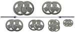 BalanceFrom 300-Pound Olympic Weight Set Including 7FT Olympic Barbell and Cast Iron Plates for Men and Women Workout