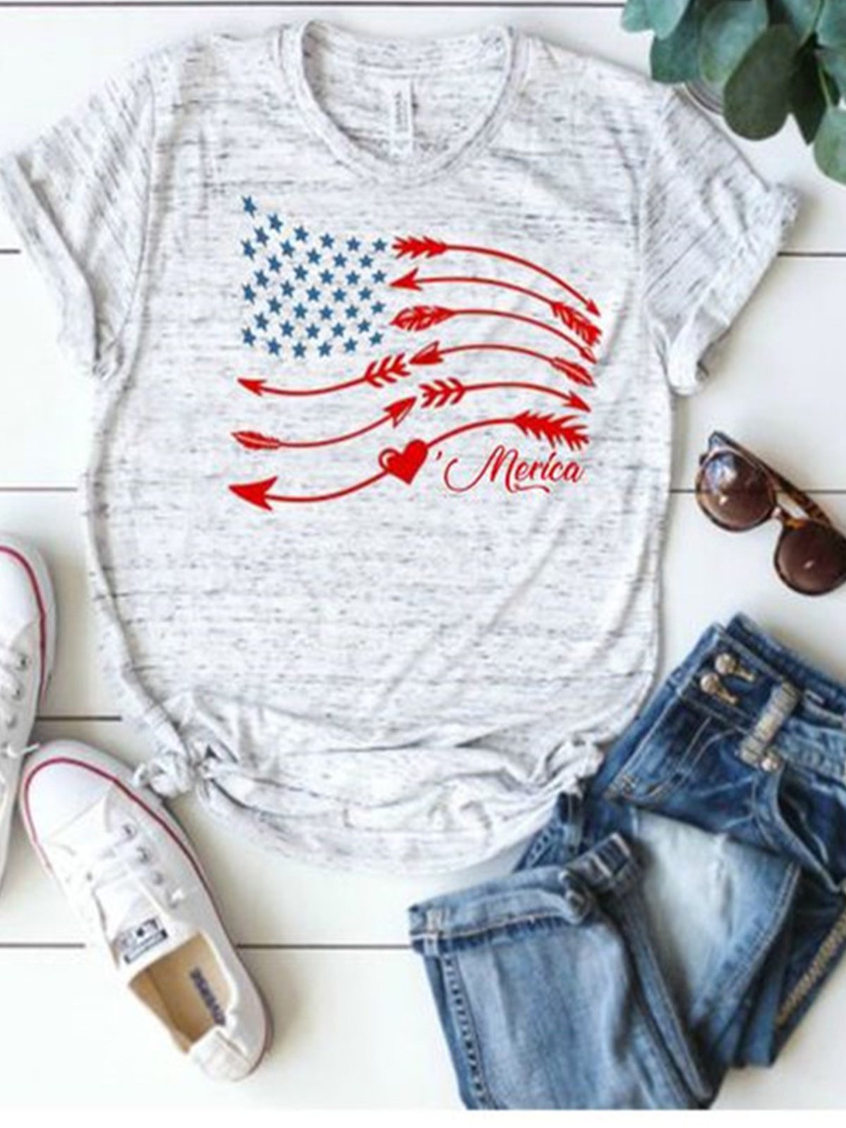 White Printed Casual Shirts & Tops