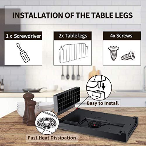 1800W Double Burners Electric Stove, 6 Power/Temp Levels