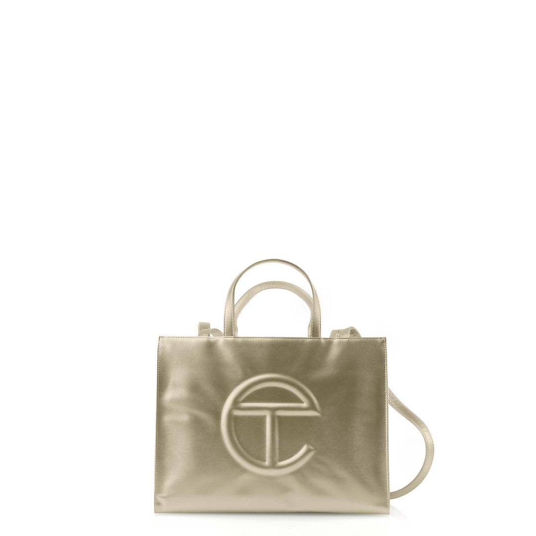 Medium Gold Shopping Bag
