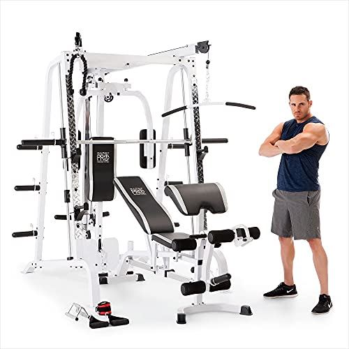 Marcy Pro Smith Cage Workout Machine Total Body Training For The Ultimate Workout- Black and White