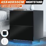 2 Drawers File Cabinet Storage Holder Chest Bedroom Furniture Bed Side Table