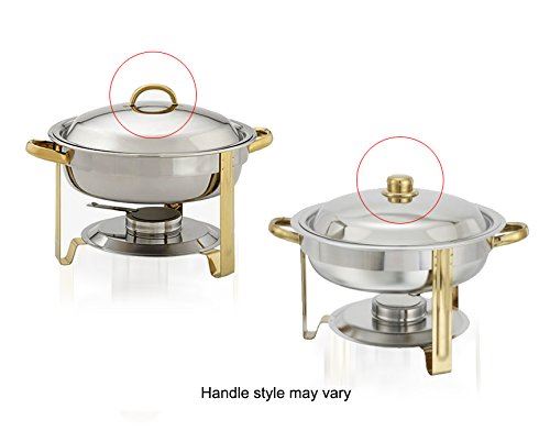Chafers and Buffet Warmers Sets �C 4 Quart Food Warmer with Gold Accents
