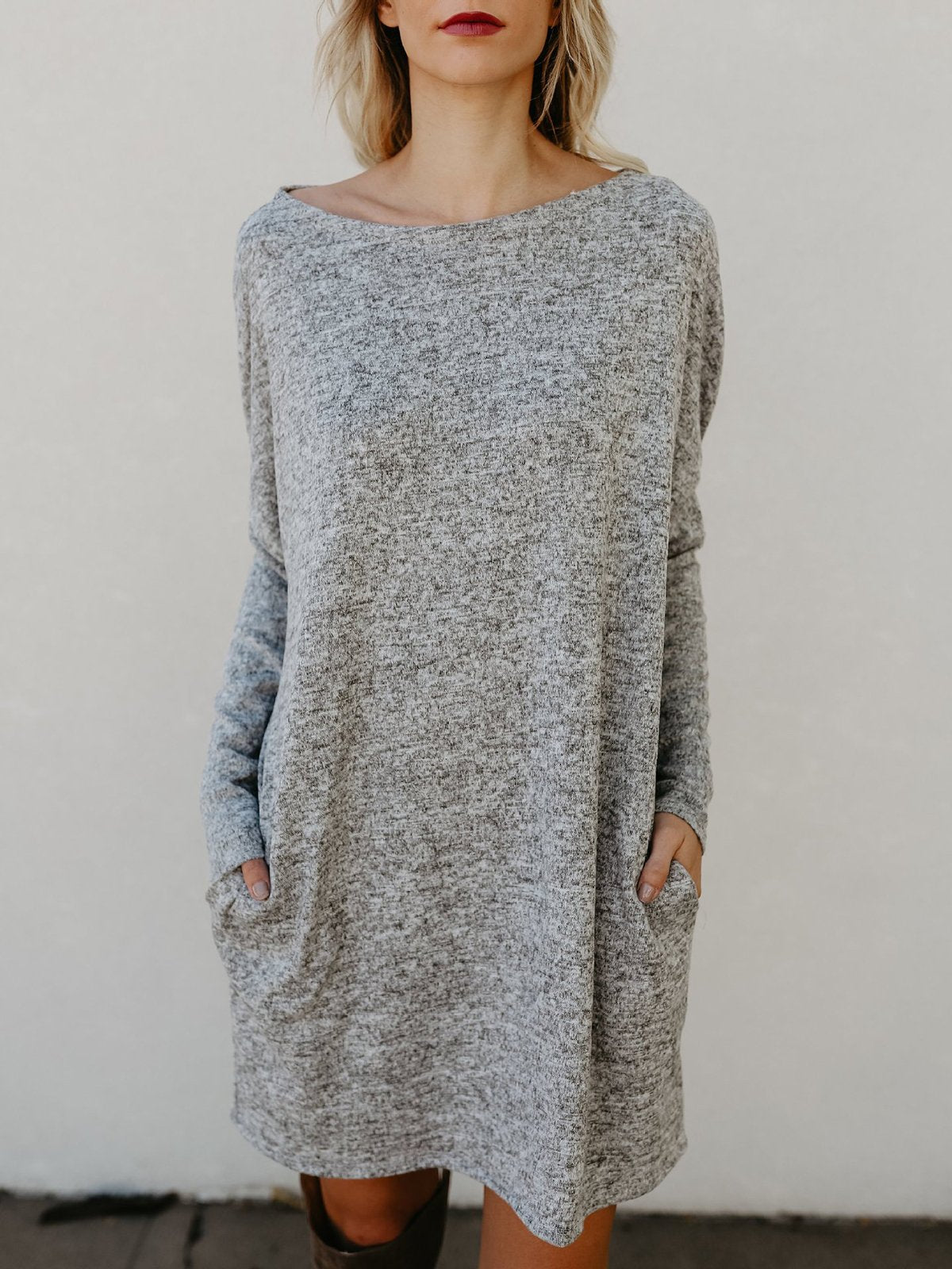 Casual Knitted Mini Dress