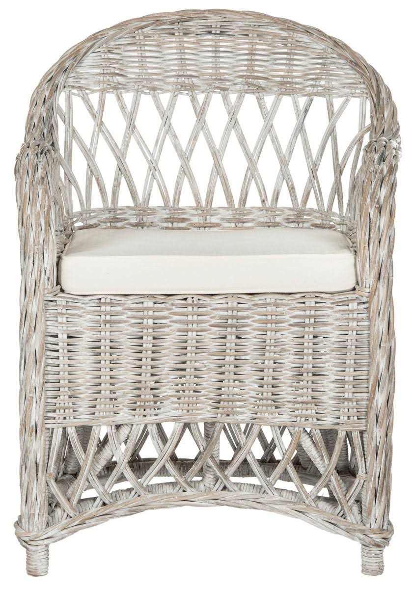 Safavieh Inez Wicker Club Chair, White