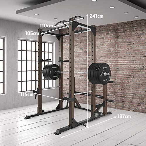 Steelbody Strength Training Monster Cage Squat Rack Home Gym Station- Black