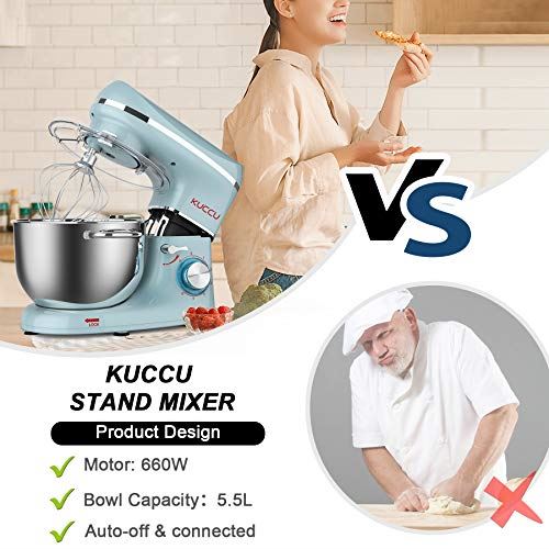 Kitchen Electric Mixer with Stainless Steel Bowl, Dough Hook, Whisk, Beater