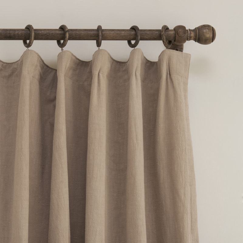 Cotton Linen Curtain Drapery Flat hook for Track Lined Curtain MaSha