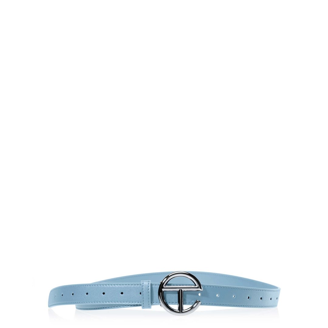 Logo Belt - Silver/Pool Blue
