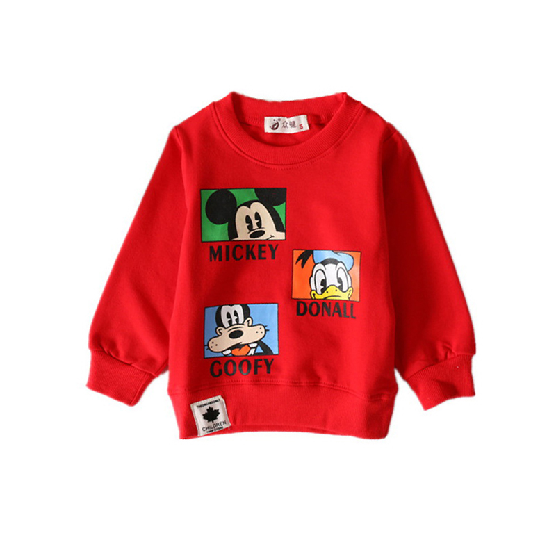 9-24month Boys T-shirt Kids Tees Baby girls T shirts blouse jacket Children sweater Long Sleeve 100% Cotton Mickey cars
