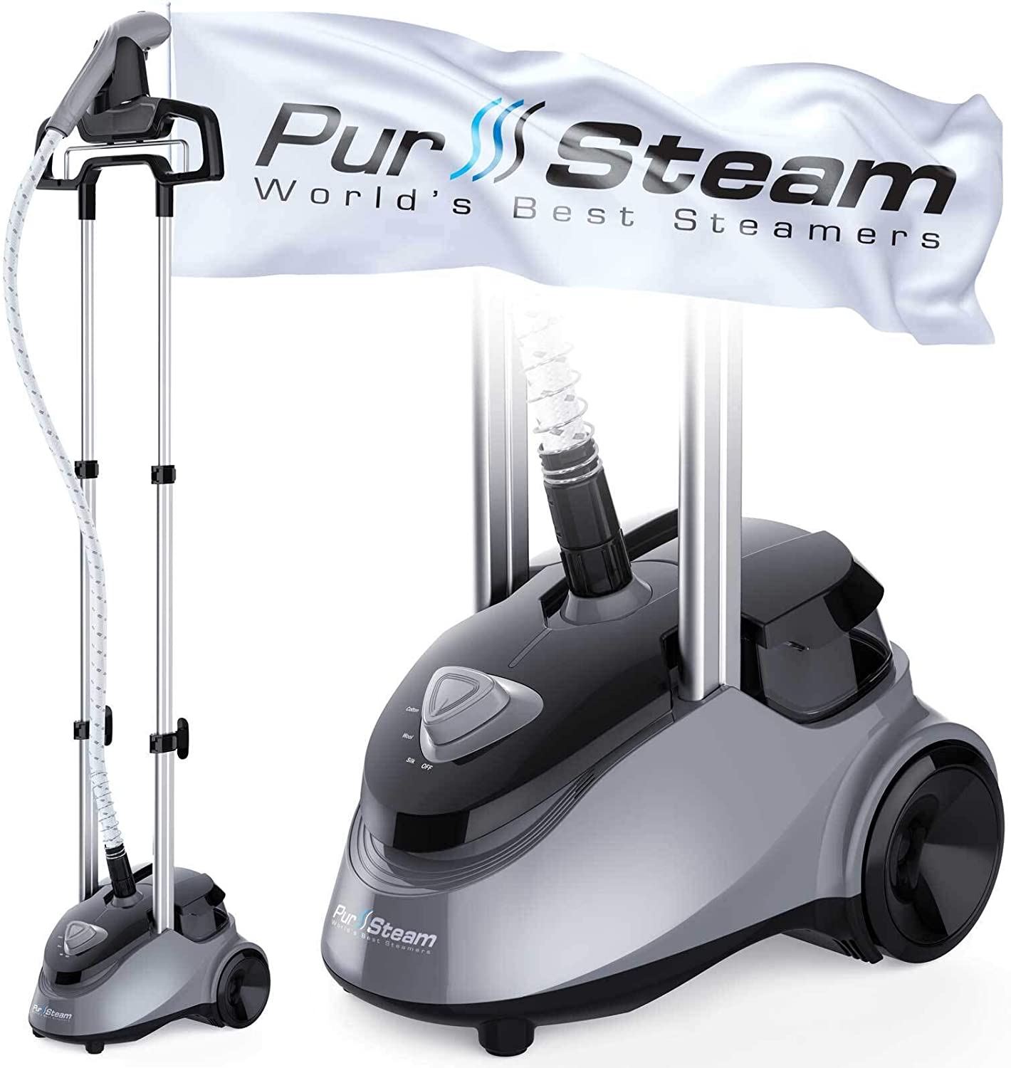 PurSteam Garment Steamer Professional Heavy Duty Industry Leading 2.5 Liter