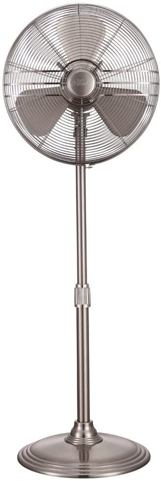 16” RETRO Stand Fan with Brushed Nickel Finish/Brushed Nickle