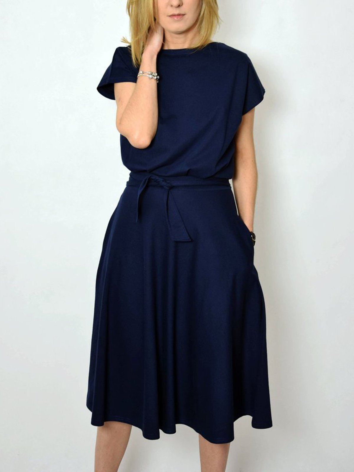 Crew Neck Short Sleeve Dresses