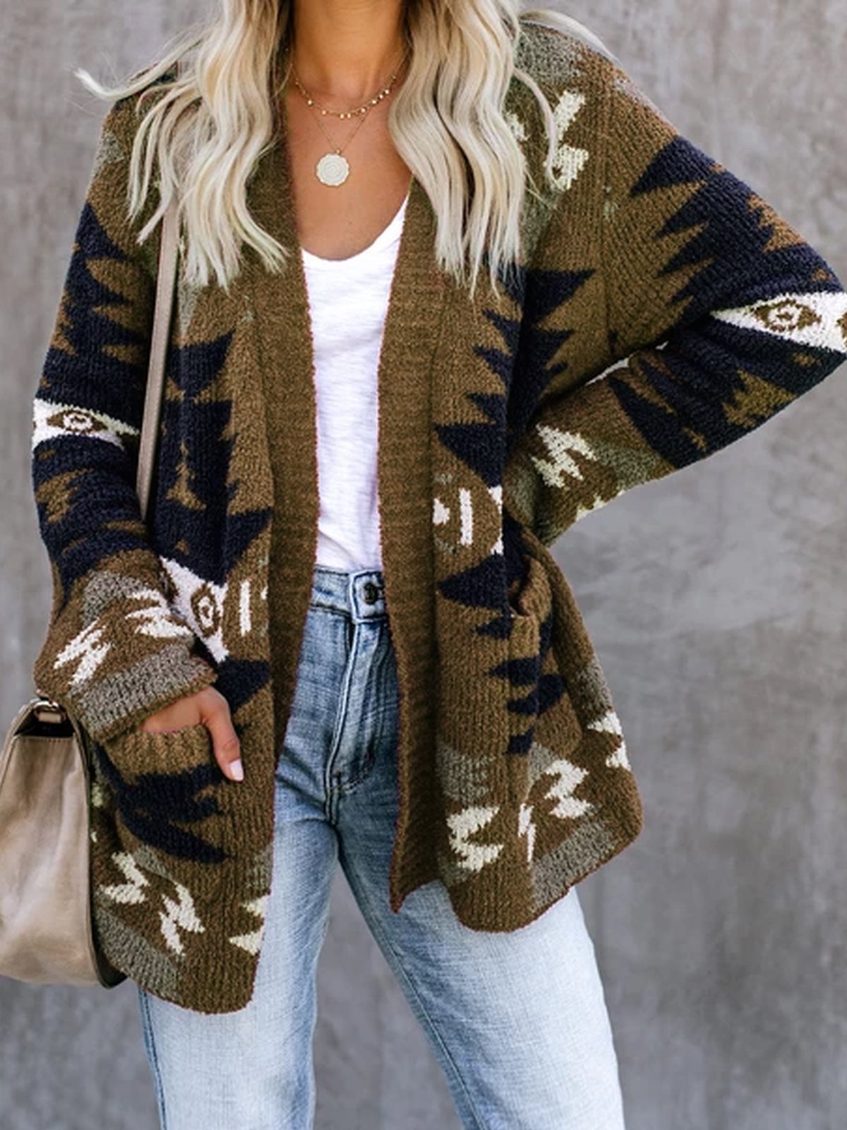 Tribal Shift Long Sleeve Casual Cardigan