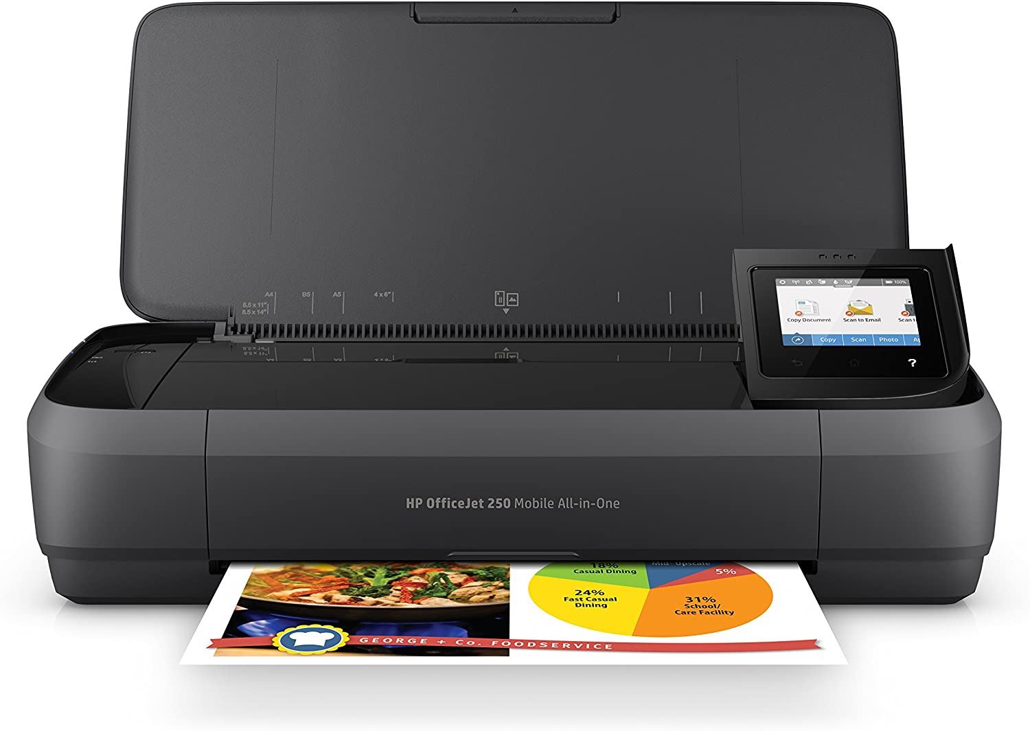 HP Office Jet 250 All-in-One Portable Printer with Wireless & Mobile Printing