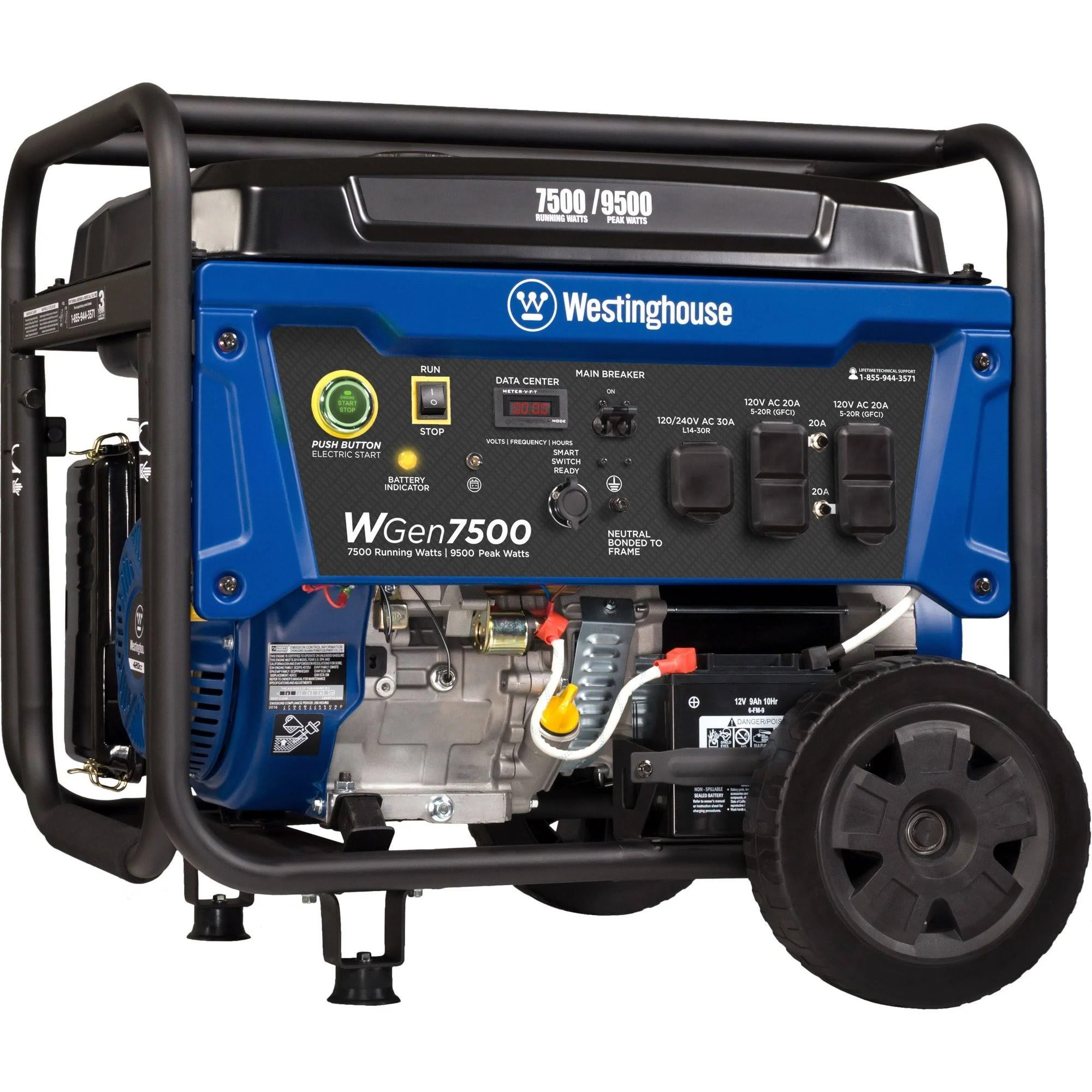 Westinghouse Outdoor Power Equipment 9500DF Dual Fuel Portable Generator