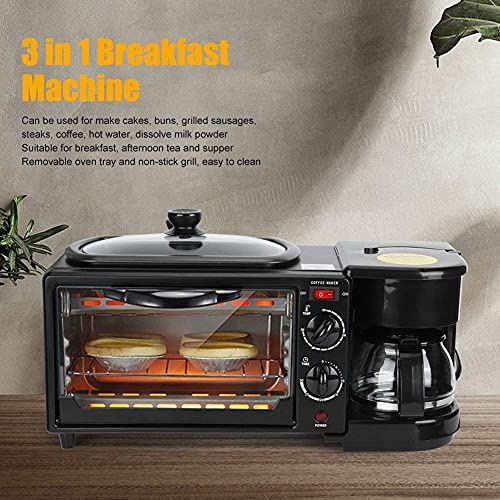1050W Multifunctional Breakfast Center Station Toaster Oven Nonstick Grill