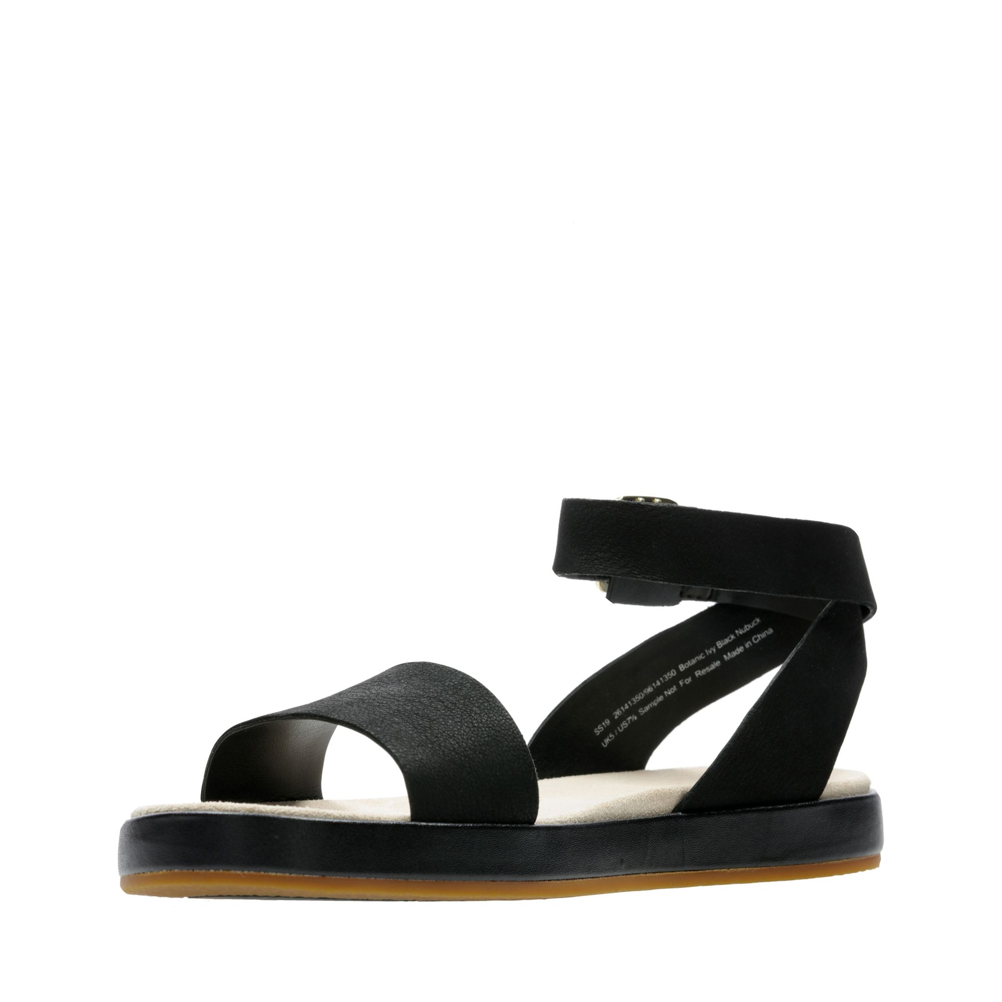 Women Sandals Botanic Ivy Black Nubuck
