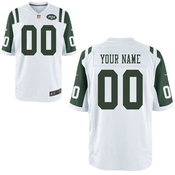 Nike Men’s New York Jets Customized Game White Jersey