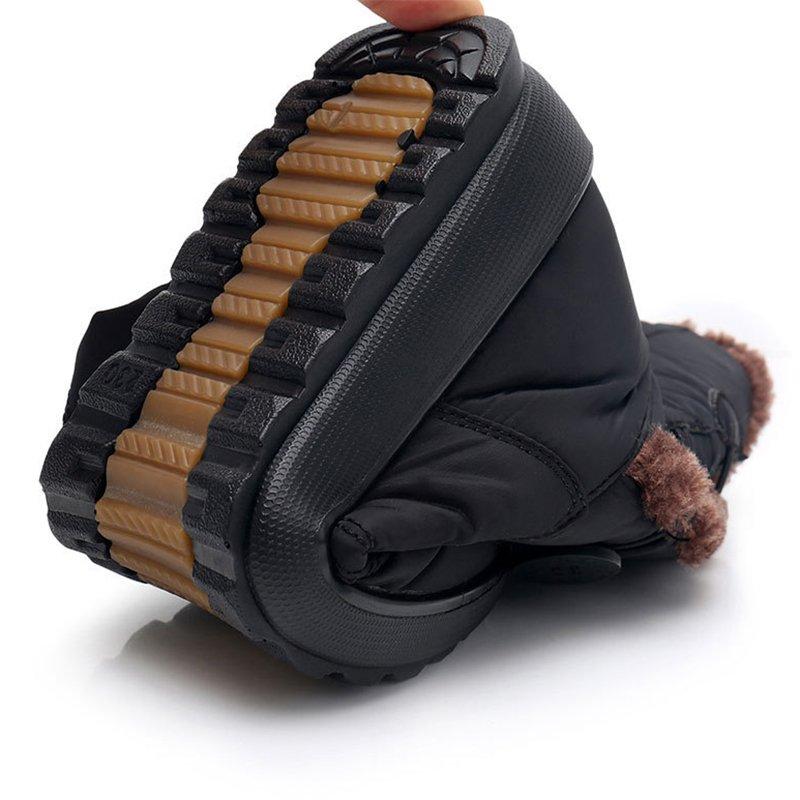 Women Snow Mid Calf Booties Casual Button Comfort Warm Shoes