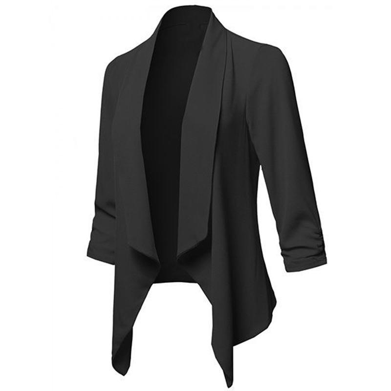 Women Vertical Collar Cotton-blend Paneled Elegant Small Suit
