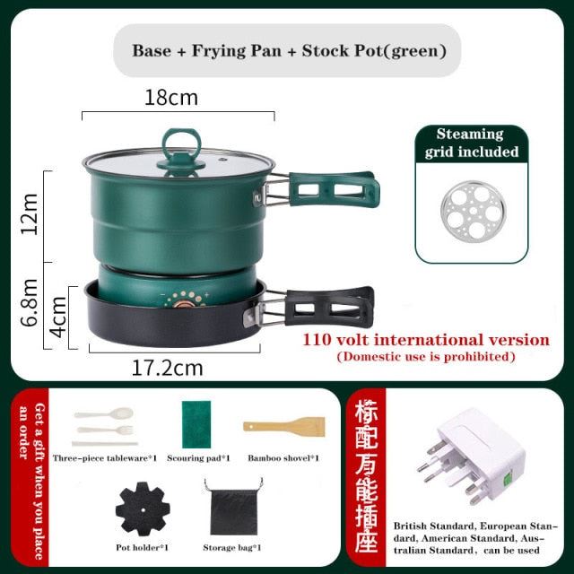 110V Multicooker Electric Skillet Fry Stew Soup Pot Multifunctional Rice Steamer Hot Pot Detachable