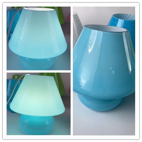 Glass Mushroom Table Lamp Living Room Bedroom Bedside Table Lamp